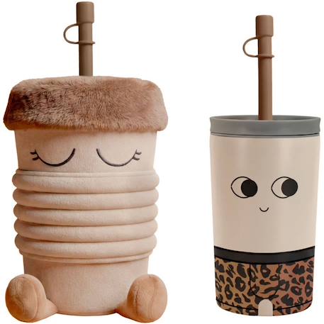 Gobelet isotherme fuzzie brewster (360 ml) Beige, marron 2 - vertbaudet enfant 
