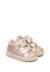 Baskets bébé fille en cuir et tissu truby à scratch Rose-platine 2 - vertbaudet enfant 