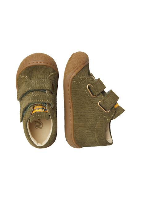 Chaussures premiers pas bébé garçon en daim cocoon à scratch Kaki-marron+Marron-cognac 4 - vertbaudet enfant 