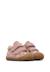 Chaussures premiers pas bébé fille en daim cocoon à scratch, broderies papillons Rose-marron 2 - vertbaudet enfant 
