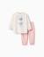 Pyjama en velours avec imprimé stitch Beige clair 1 - vertbaudet enfant 