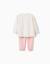 Pyjama en velours avec imprimé stitch Beige clair 2 - vertbaudet enfant 