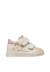 Baskets bébé fille en cuir et daim yelai à scratch Blanc-argenté+Blanc-platine 6 - vertbaudet enfant 