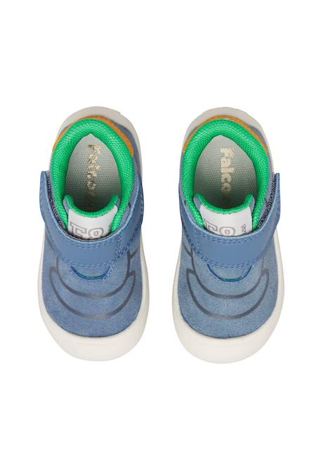 Chaussures premiers pas bébé en simili cuir free 2 à scratch Bleu-citrouille+Fuchsia-blanc+Kaki-orange+Lilas-rose+Rose poudré-blanc 4 - vertbaudet enfant 