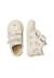 Chaussures premiers pas bébé fille en cuir cocoon à scratch Blanc crème-céleste 4 - vertbaudet enfant 
