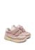 Baskets fille en cuir et tissu technique amantea 2 à scratch Rose-jaune 2 - vertbaudet enfant 