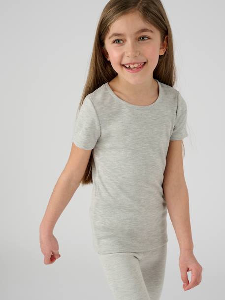 T-shirt thermolactyl maille classique Blanc pur+Gris clair 8 - vertbaudet enfant 
