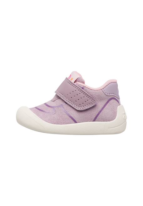 Chaussures premiers pas bébé en simili cuir free 2 à scratch Bleu-citrouille+Fuchsia-blanc+Kaki-orange+Lilas-rose+Rose poudré-blanc 18 - vertbaudet enfant 