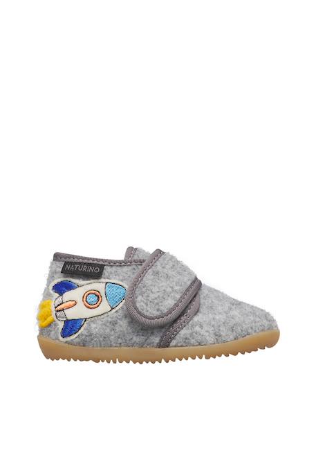 Chaussons garçon en tissu bexo Gris 1 - vertbaudet enfant 
