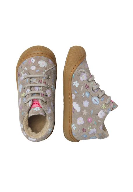 Chaussures premiers pas bébé fille en daim cocoon Gris foncé-violet+Rose-magnolia+Sauge-céleste 4 - vertbaudet enfant 