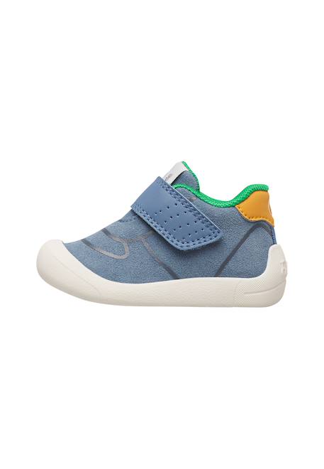 Chaussures premiers pas bébé en simili cuir free 2 à scratch Bleu-citrouille+Fuchsia-blanc+Kaki-orange+Lilas-rose+Rose poudré-blanc 3 - vertbaudet enfant 