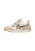 Baskets fille en daim et tissu technique crumi à scratch Blanc-beige-platine 3 - vertbaudet enfant 