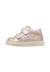 Baskets bébé fille en cuir et tissu truby à scratch Rose-platine 3 - vertbaudet enfant 