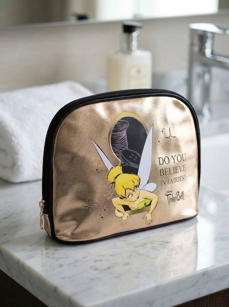 Trousse de toilette fée clochette dorée 27 x 18 x 6 cm Doré 1 - vertbaudet enfant 