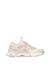 Baskets bébé fille en simili cuir et tissu flyner Blanc-platine-rose 1 - vertbaudet enfant 
