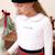 T-shirt blanc fille à col claudine fille et manches longues fille | sophia Blanc or 3 - vertbaudet enfant 