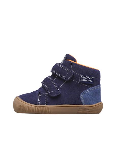 Bottines barefoot bébé garçon en daim spinni à scratch, imperméables Gris tourterelle-marron clair+Marine-bleu 8 - vertbaudet enfant 