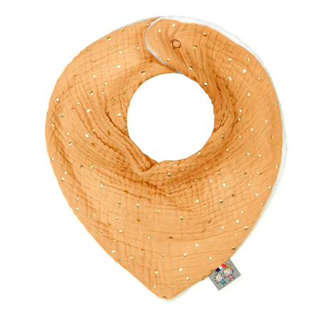 Bavoir bandana gaze de coton jeanne Beige+Blanc+Blanc à pois or+Bleu+Camel+Camel à pois or+Écru+Gris clair+Terracotta+Vert de gris+Vieux rose 25 - vertbaudet enfant 