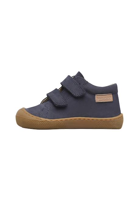 Chaussures barefoot garçon en cuir amur à scratch Kaki+Marine+Marron 8 - vertbaudet enfant 