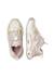 Baskets fille en simili cuir et tissu flyner Blanc-platine-rose 4 - vertbaudet enfant 