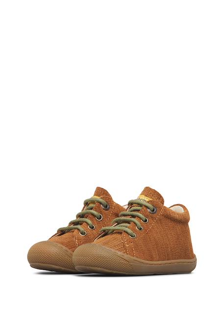Chaussures premiers pas bébé garçon en daim cocoon Kaki-gris+Marron-vert 10 - vertbaudet enfant 
