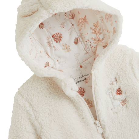 Veste à capuche bébé en sherpa edoni Ecru 4 - vertbaudet enfant 