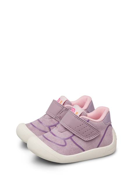 Chaussures premiers pas bébé en simili cuir free 2 à scratch Bleu-citrouille+Fuchsia-blanc+Kaki-orange+Lilas-rose+Rose poudré-blanc 20 - vertbaudet enfant 
