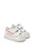 Baskets bébé fille en cuir et daim yelai à scratch Blanc-argenté+Blanc-platine 2 - vertbaudet enfant 