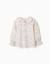 Blouse en coton à manches longues et motif fleuri Blanc 1 - vertbaudet enfant 
