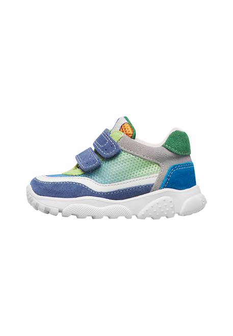 Baskets enfant en daim et tissu amantea 2 à scratch Bleu ciel-vert+Rose-vert 3 - vertbaudet enfant 