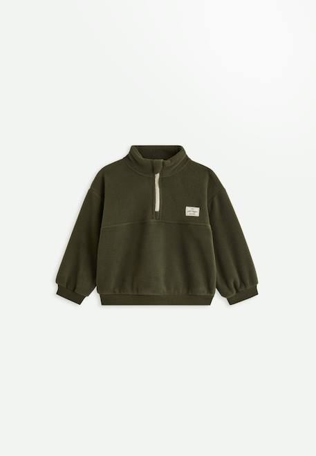 Sweat en polaire timmy Vert 1 - vertbaudet enfant 