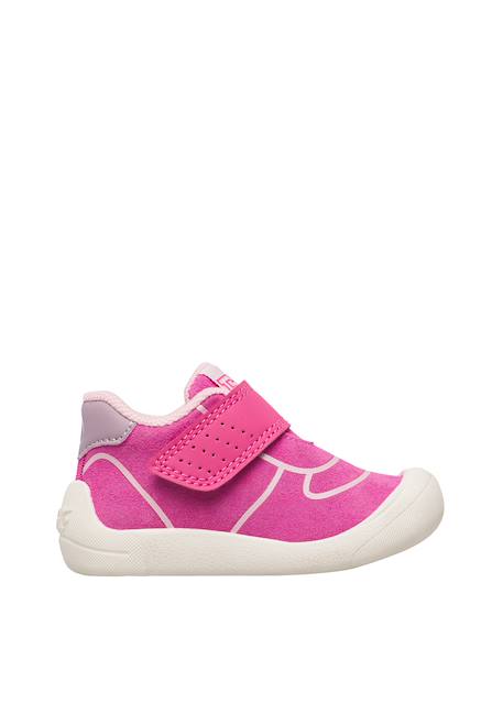 Chaussures premiers pas bébé en simili cuir free 2 à scratch Bleu-citrouille+Fuchsia-blanc+Kaki-orange+Lilas-rose+Rose poudré-blanc 6 - vertbaudet enfant 