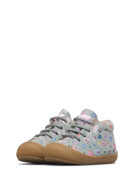 Chaussures premiers pas bébé fille en daim cocoon Gris foncé-violet+Rose-magnolia+Sauge-céleste 15 - vertbaudet enfant 