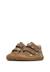 Chaussures premiers pas barefoot bébé garçon en daim amur à scratch Marron clair-céleste 5 - vertbaudet enfant 