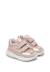 Baskets bébé fille en cuir et tissu amantea 2 à scratch Rose-platine 2 - vertbaudet enfant 