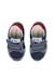 Baskets bébé garçon en cuir et daim nuppi à scratch Bleu marine-rouge 4 - vertbaudet enfant 