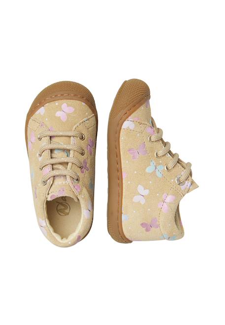 Chaussures premiers pas bébé fille en daim cocoon Sable-rose vif 4 - vertbaudet enfant 