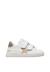 Baskets fille en cuir et daim pinn à scratch Blanc-platine 1 - vertbaudet enfant 