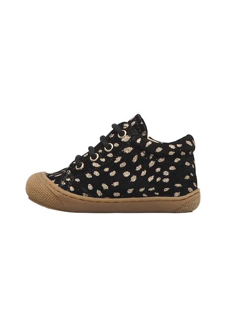 Chaussures premiers pas bébé fille en daim cocoon à zip Noir-platine 3 - vertbaudet enfant 