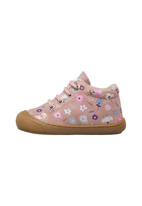 Chaussures premiers pas bébé fille en daim cocoon Gris foncé-violet+Rose-magnolia+Sauge-céleste 8 - vertbaudet enfant 