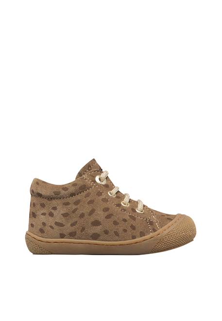 Chaussures premiers pas bébé fille en daim cocoon Marron foncé-platine+Marron-platine+Noir-platine+Sable-platine 1 - vertbaudet enfant 