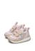 Baskets bébé fille en simili cuir et tissu sulko à scratch Argent-rose 5 - vertbaudet enfant 