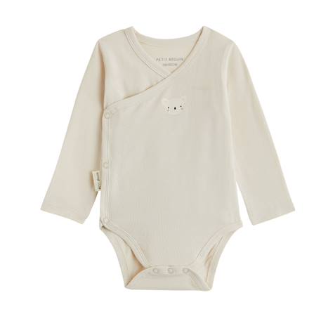 Lot de 3 bodies bébé manches longues ouverture croisée Marron 6 - vertbaudet enfant 