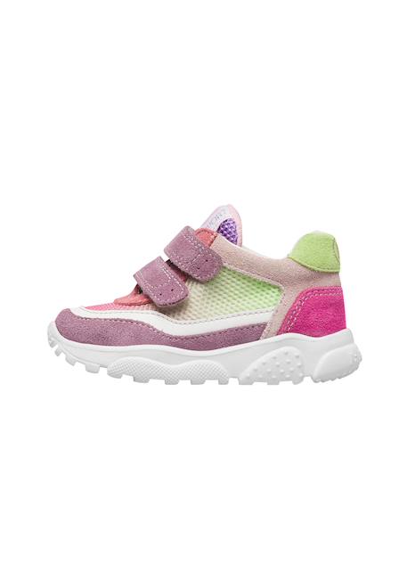 Baskets bébé en daim et tissu amantea 2 à scratch Bleu ciel-vert+Rose-vert 8 - vertbaudet enfant 