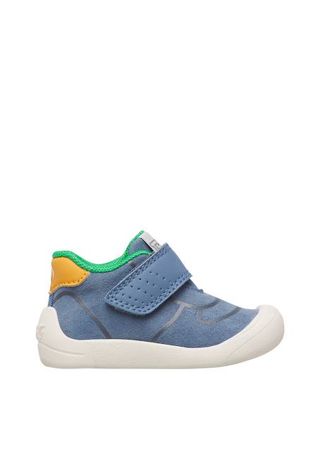 Chaussures premiers pas bébé en simili cuir free 2 à scratch Bleu-citrouille+Fuchsia-blanc+Kaki-orange+Lilas-rose+Rose poudré-blanc 1 - vertbaudet enfant 
