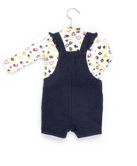 Ensemble salopette + haut bébé fille Indigo 2 - vertbaudet enfant 