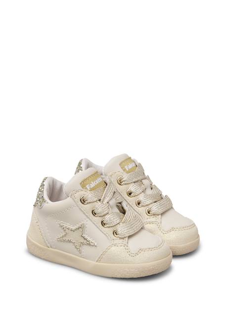 Baskets montantes bébé fille en cuir et daim alnoite high 2 Or 2 - vertbaudet enfant 