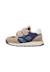 Baskets garçon en cuir et tissu noralis à scratch Gris tourterelle-marine 3 - vertbaudet enfant 