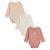 Lot de 3 bodies bébé manches longues ouverture croisée Rose 2 - vertbaudet enfant 