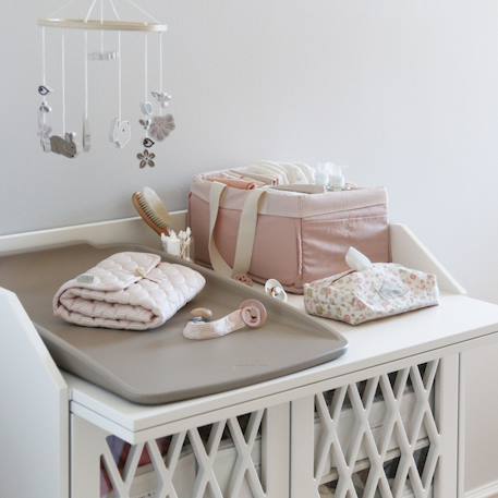 Tapis à langer bébé de voyage matelassé classic stripes rose Rose 4 - vertbaudet enfant 